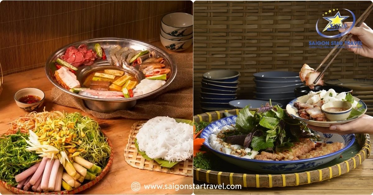 Các món ăn trong set menu ở Tre Việt