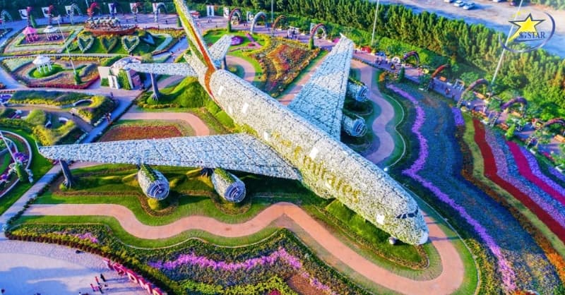 Tour Dubai 5 Ngày 4 Đêm | Bay Emirates Airlines 5 sao | Saigon Star Travel Du lịch Dubai thăm Vườn hoa Dubai Miracle