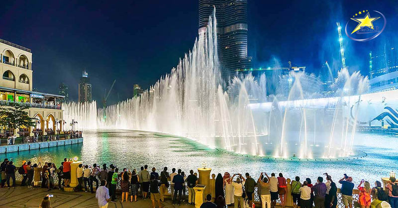Tour Dubai Abu Dhabi 5 Ngày 4 Đêm | Khám phá Dubai | Saigon Star Travel Chiêm ngưỡng chương trình nhạc nước Water Fountain Show