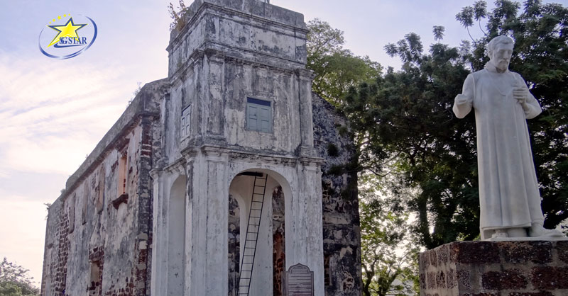 Tour Tết Malaysia Singapore 5 Ngày 4 Đêm - Du Lịch Tết 2025 | Saigon Star Travel Nhà thờ thánh Paul với sự kết hợp kiến trúc Đông - Tây