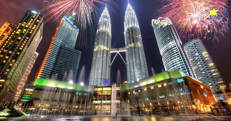 Lịch nghỉ Tết 2024 | Saigon Star Travel Pháo hoa đón Giao thừa tại Tháp Đôi Petronas - Malaysia