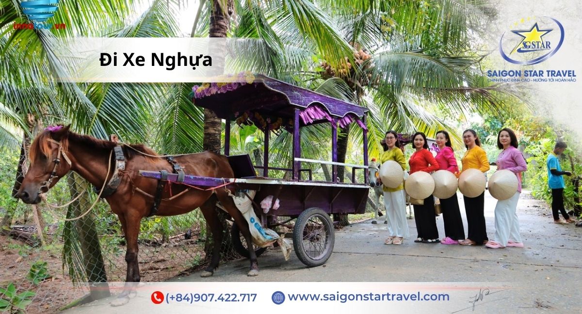 Trải nghiệm đi xe nghựa - Tour Miền Tây 1 Ngày