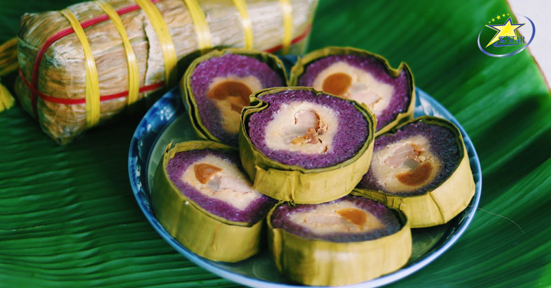 Bánh tét lá cẩm Cần Thơ