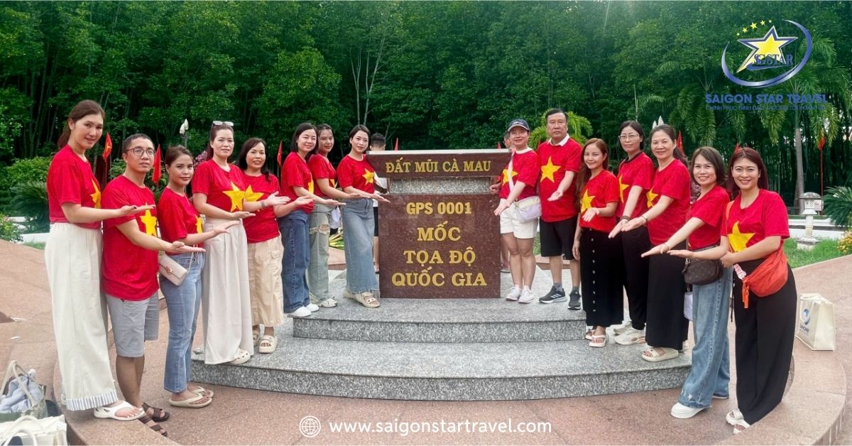 Mũi Cà Mau GPS 0001 trong Tour Lục Tỉnh Miền Tây 3 ngày 2 đêm