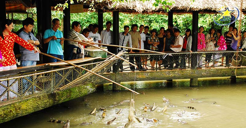 Du lịch 3 Ngày 2 Đêm Tết Nguyên Đán - Nên đi đâu? | Saigon Star Travel Trải nghiệm câu cá sấu tại Làng du lịch Mỹ Khánh