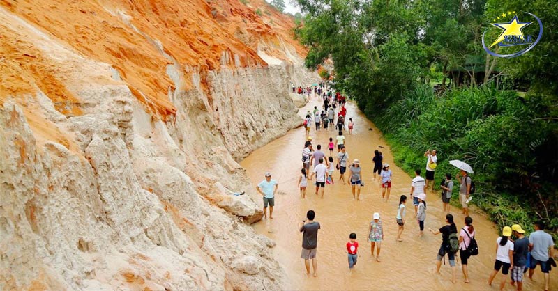 Cảnh quan Suối Tiên Mũi Né nhìn từ trên cao