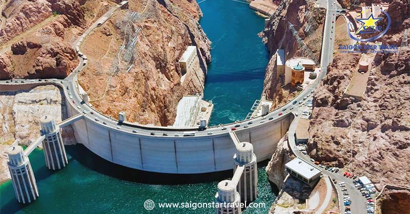 Tour Bờ Tây Mỹ 7 Ngày 6 Đêm | Los Angeles - Las Vegas - Lake Mead | Saigon Star Travel Tham quan Đập thuỷ điện Hoover | Tour Bờ Tây Mỹ 7 Ngày 6 Đêm