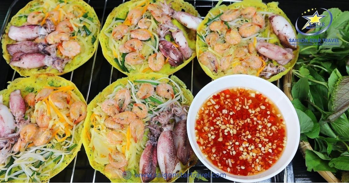 Bánh xèo mực Chợ Đầm