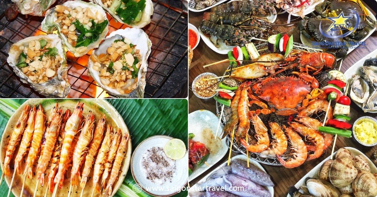 Thưởng thức hải sản tươi sống tại Làng chài Nha Trang