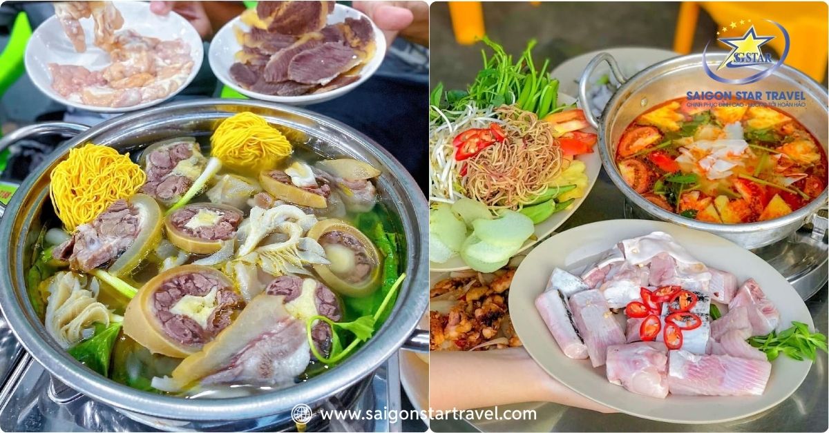 Lẩu đuôi bò và lẩu cá bớp Nha Trang
