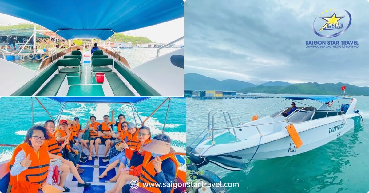 Trải nghiệm di chuyển bằng cano đến Bãi tranh Nha Trang