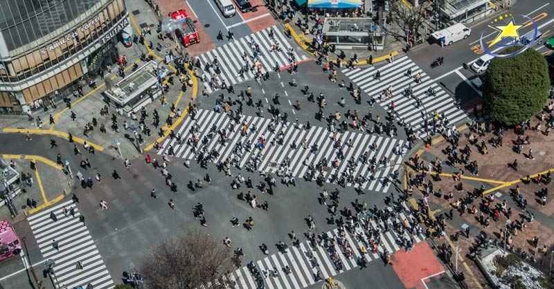 Tour Nhật Bản 5N5Đ | Osaka - Shirakawa Go - Fuji - Tokyo | Saigon Star Travel Góc view giao lộ Shibuya nhìn từ trên cao