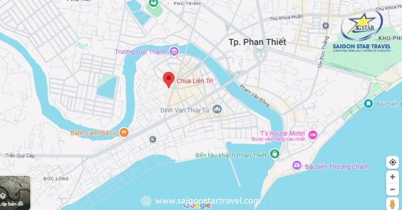 Chùa Liên Trì Phan Thiết - Địa điểm tâm linh không thể bỏ qua khi đến đây | Saigon Star Travel Vị trí chùa Liên Trì Phan Thiết