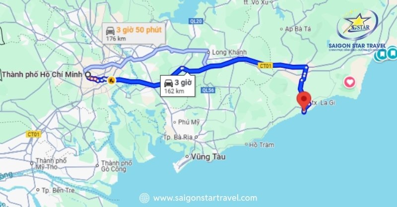 Đường đi đến Aurora Resort Lagi Bình Thuận