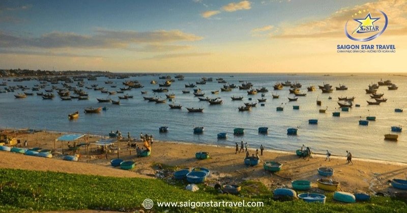 Làng Chài Mũi Né Và Những Điều Thú Vị | Saigon Star Travel Hình ảnh xế chiều làng chài Mũi Né