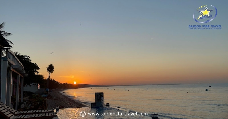 Ngắm hoàng hôn tại Homestay