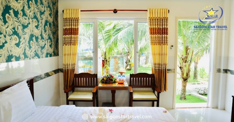 Phòng đơn 2 người sân vườn tại Lagi Ba Thật Resort