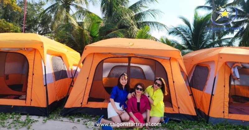 Trải nghiệm dịch vụ cùng bạn bè tại Lu glamping Kê Gà