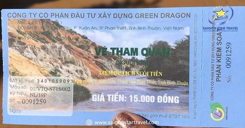 Giá vé Suối Tiên Mũi Né