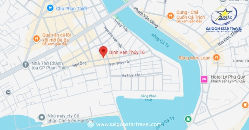 Dinh Vạn Thủy Tú: Điểm Đến Văn Hóa Đặc Sắc Tại Bình Thuận | Saigon Star Travel Vị trí Dinh Vạn Thủy Tú