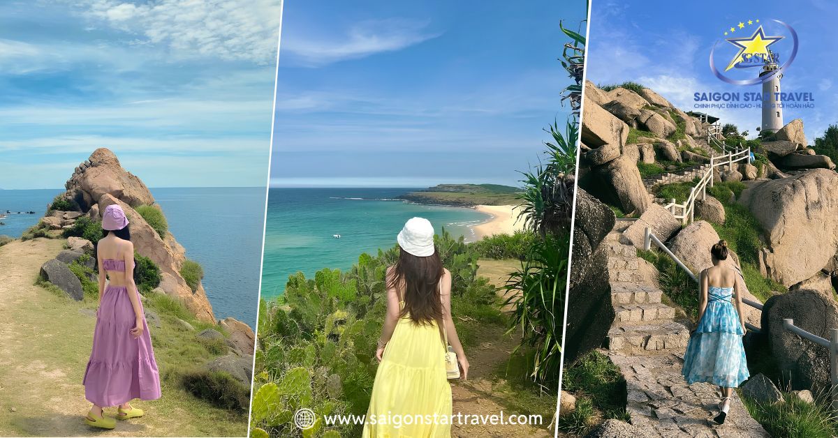 Du khách check-in với trang phục nổi bật tại Phú Yên