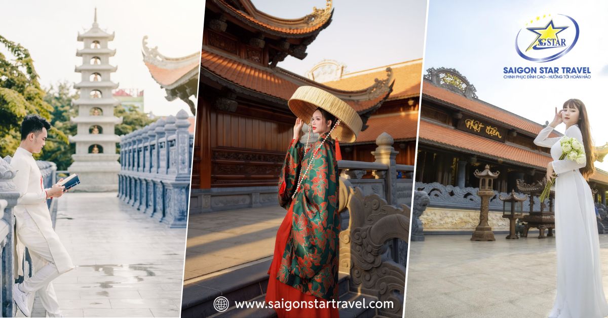 Khách tham quan check-in tại Tu viện