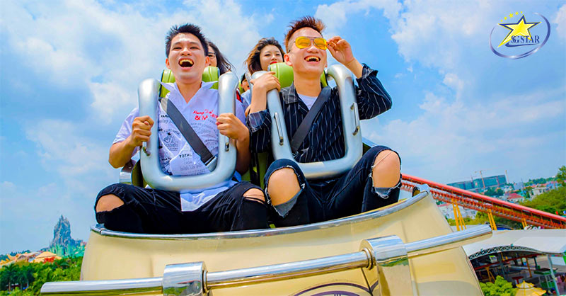 Trải nghiệm Tàu lượn siêu tốc tại Suối Tiên du lich sai gon cong vien van hoa suoi tien bien duong truot sieu toc