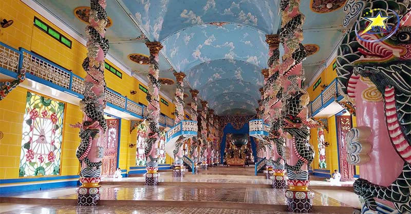 Tour Tây Ninh Tết Nguyên Đán 2025 | Saigon Star Travel Kiến trúc bên trong Toà thánh Cao Đài