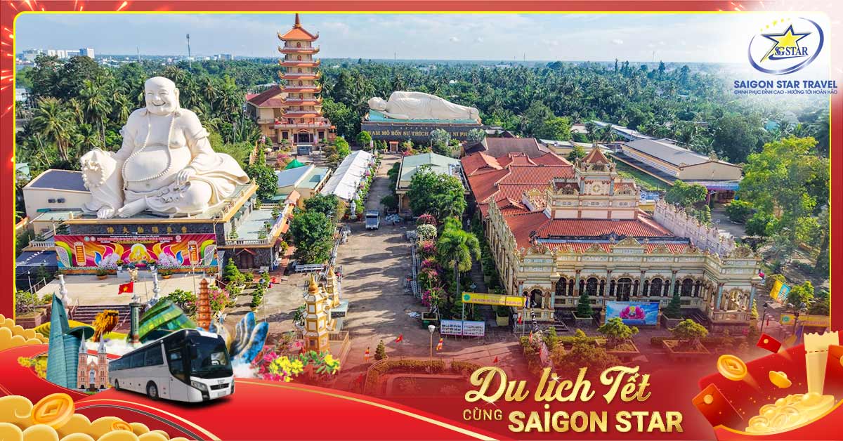 Toàn cảnh Chùa Vĩnh Tràng nhìn từ trên cao