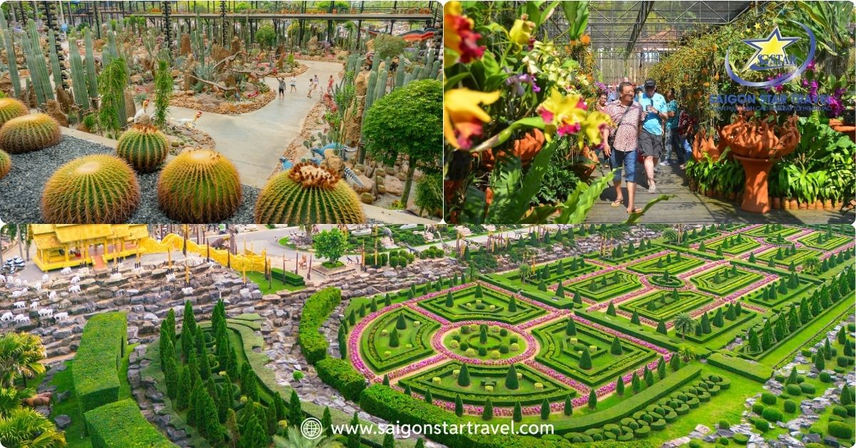 Các khu vườn trong công viên Nong Nooch