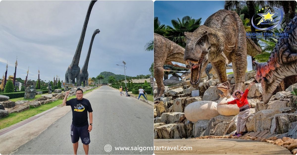 Check-in với những mô hình khủng long khổng lồ