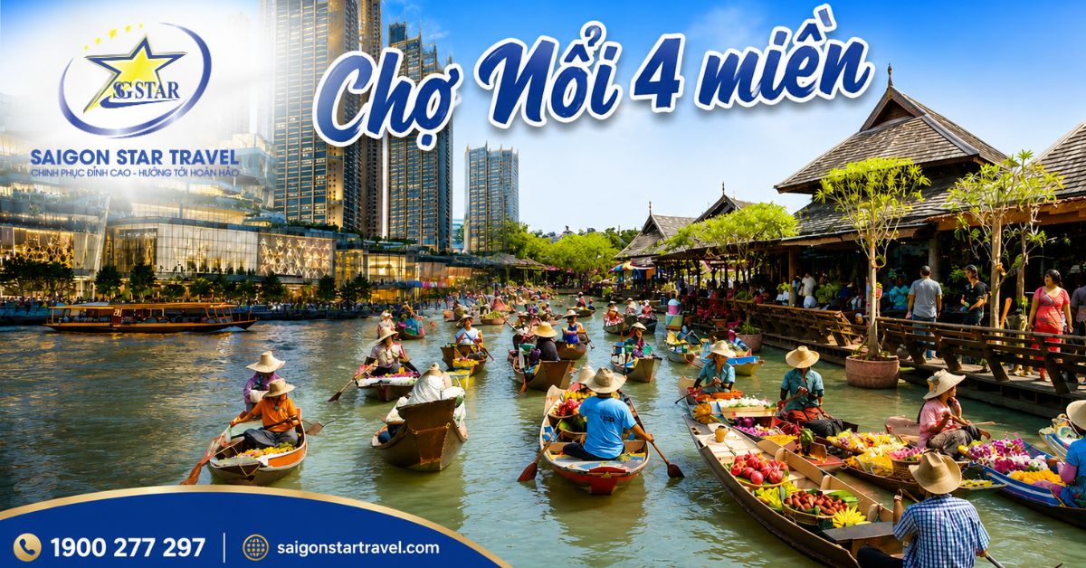Du khách tham quan Chợ nổi 4 miền tại Pattaya