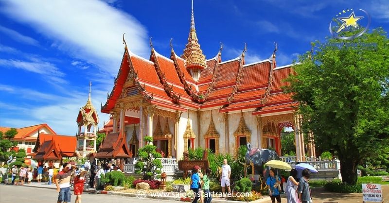 Wat Chalong -Ngôi chùa Phật giáo lớn nhất ở Phuket | Tour Phuket Đảo Phi Phi 4 Ngày 3 Đêm