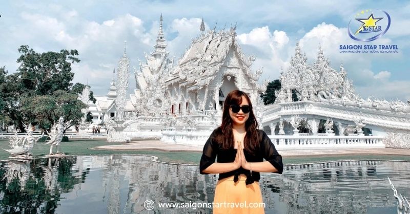 Màu trắng tinh khôi độc đáo của chùa Wat Rong Khun | Tour Thái Lan Chiang Mai 4 ngày 3 đêm