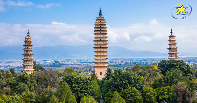 Tour Trung Quốc 6N5Đ: Côn Minh - Đại Lý - Lệ Giang - Shangrila | Saigon Star Travel Chiêm ngưỡng Tam Tháp Đại Lý - một công trình kiến trúc cổ đặc sắc Đại Lý