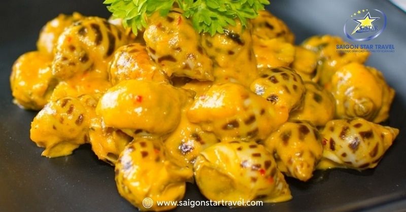 Ăn Vặt Vũng Tàu Có Gì Ngon? 15 Món Được Yêu Thích Nhất | Saigon Star Travel Ốc Hương Sốt Trứng Muối - Một trong các món ăn vặt Vũng Tàu được yêu thích nhất