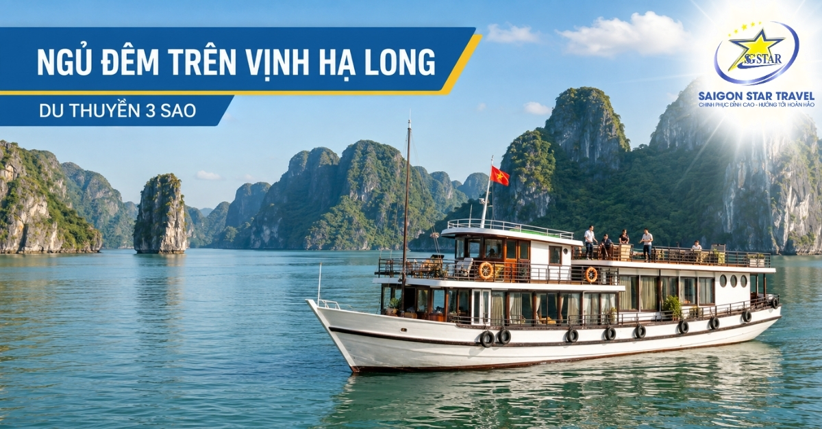 Du thuyền 3 sao trong Tour Hà Nội Hạ Long 3N2Đ