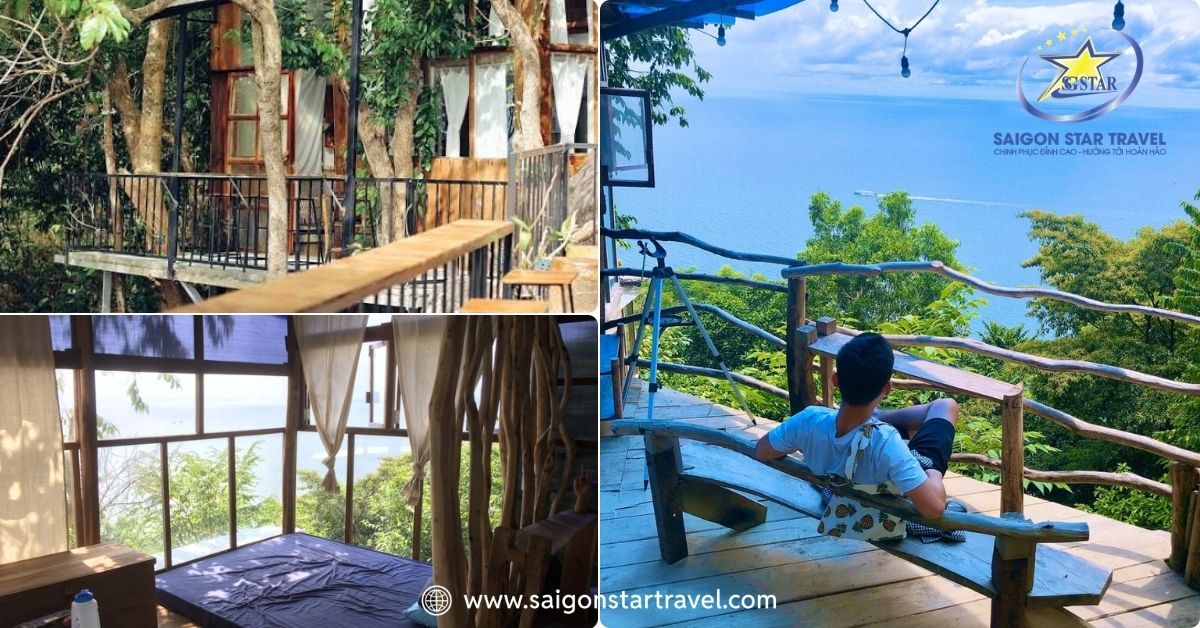 Lamien Lodge – nhà sàn gỗ lưng chừng núi Ma Thiên Lãnh, view biển bao quát từ trên cao tại Hòn Sơn