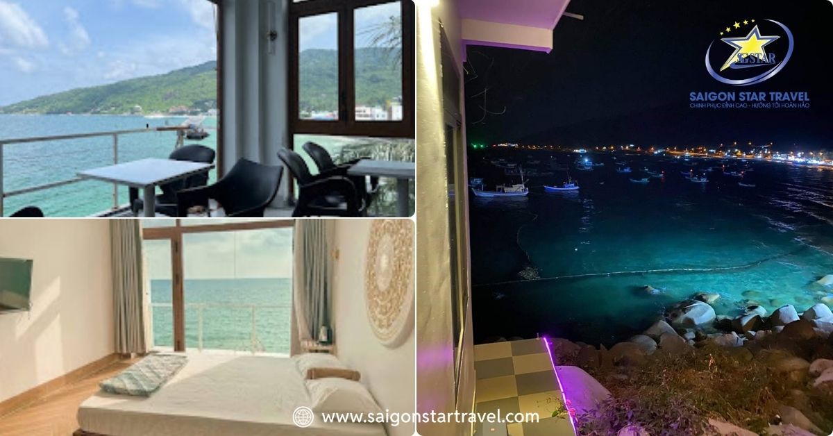 Sao Biển Homestay – view vịnh biển và bến thuyền lung linh về đêm tại Hòn Sơn, Kiên Giang