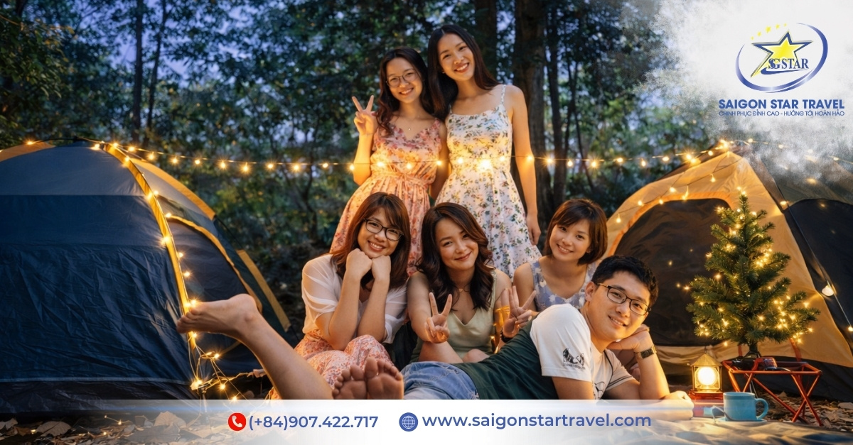 Dựng lều nghỉ đêm – Tour camping Thác Mai 2 ngày 1 đêm khởi hành từ TpHCM