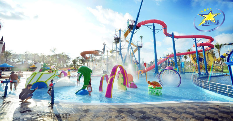 Phá đảo công viên nước Vinpearl Nha Trang | Saigon Star Travel duong truot cam tu quan