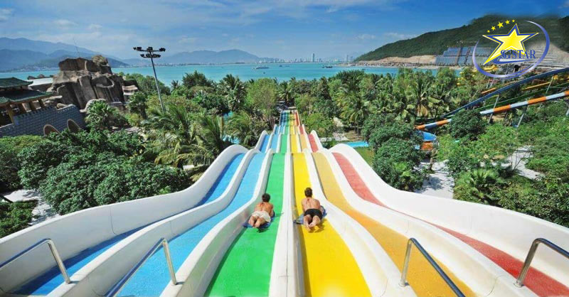 Phá đảo công viên nước Vinpearl Nha Trang | Saigon Star Travel duong truot sau lan