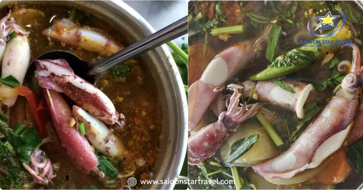 Lẩu mực Đại Lãnh trứ danh thơm ngon nức mũi