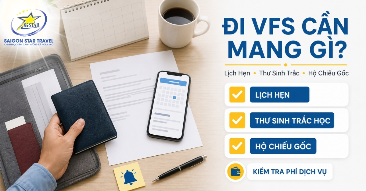 Giấy tờ cần mang khi đi lấy sinh trắc học Visa Úc tại VFS