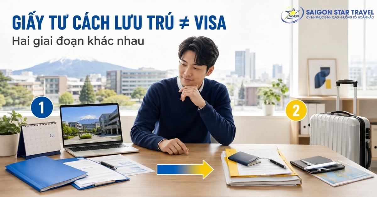Phân biệt thời gian xin giấy tư cách lưu trú và Visa Nhật Bản