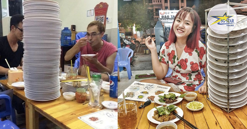 Đến Vũng Tàu bạn có thể dễ dàng tìm được nhiều nơi bán bánh ướt chồng dĩa