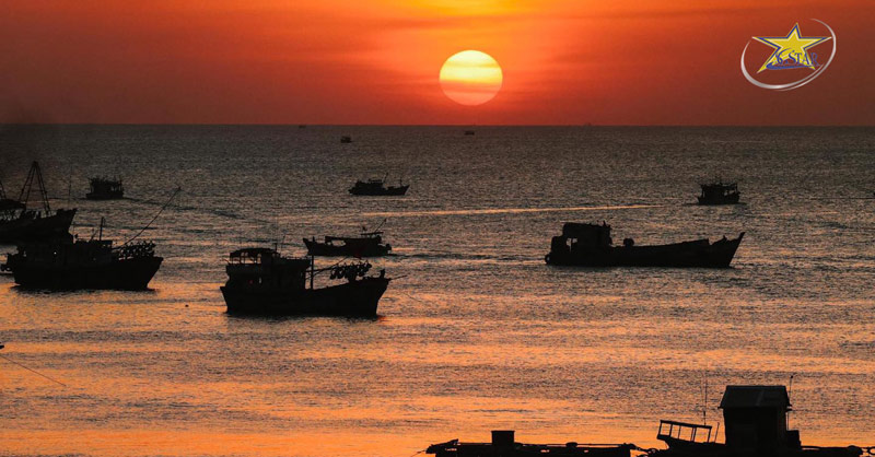 Hoàng hôn ở Mũi Gành Dầu đầy tuyệt vời