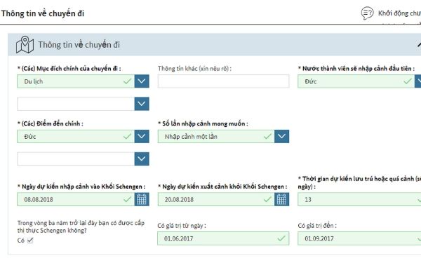 Hướng dẫn điền tờ khai xin cấp thị thực đi Đức | Saigon Star Travel huong dan dien to khai xin cap thi thuc di duc 9