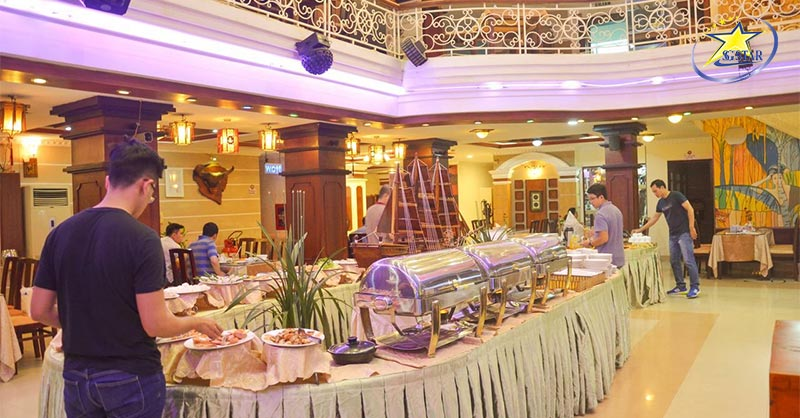Khách sạn Bạch Mã Buôn Ma Thuột (White Horse) 3 Sao | Saigon Star Travel Không gian Buffet tại Khách sạn Bạch Mã