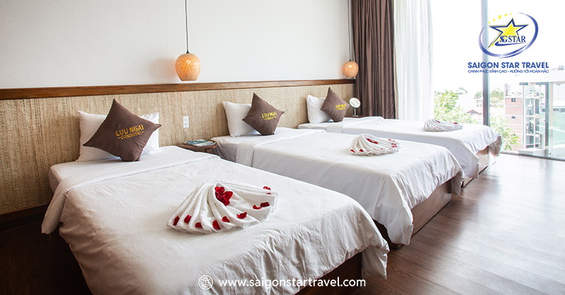 Phòng Deluxe Triple cho 3 người khi lưu trú tại Lưu Ngãi